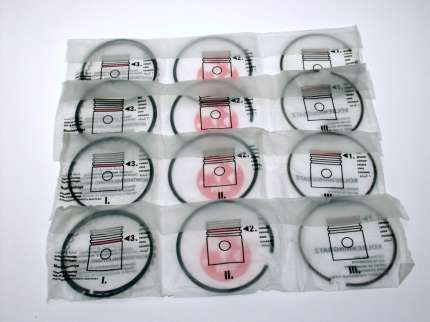 Piston ring complete set for saab (for 1 engine) (standard size) Engine block parts