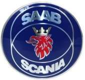 Hood / Bonnet  emblem "saab scania" saab emblems and badges