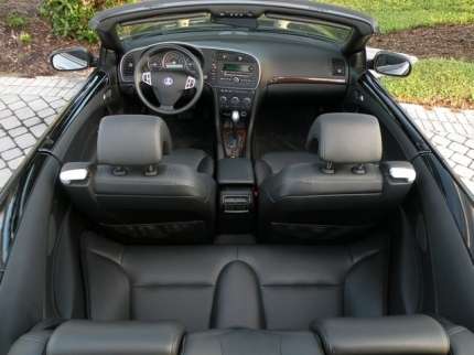 De cuero negro interior Saab 9-3 Cabrio 2003-2012 Accesorios saab