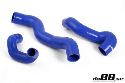 Blue silicone hoses kit for Cross Flow Upgrade intercooler Fitting, Saab 900 and 9.3 Turbochargers and related