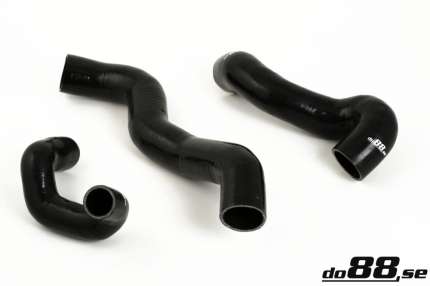 Black silicone hoses kit for Cross Flow Upgrade intercooler Fitting, Saab 900 and 9.3 Turbochargers and related