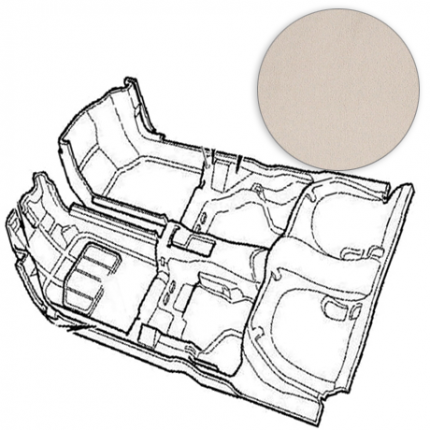 Moquette beige SAAB d'origine pour SAAB 9.3 (coupe) Tapis de sol et de coffre