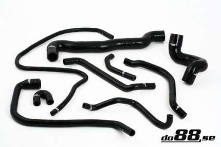 Black coolant hoses silicone kit for Saab 900 and 9.3 turbo Water coolant system