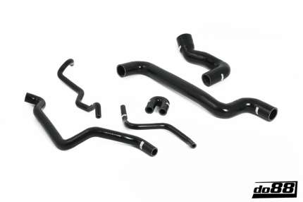 Coolant hoses kit in silicone Saab 9.5 1998-2001 (Black) Water coolant system