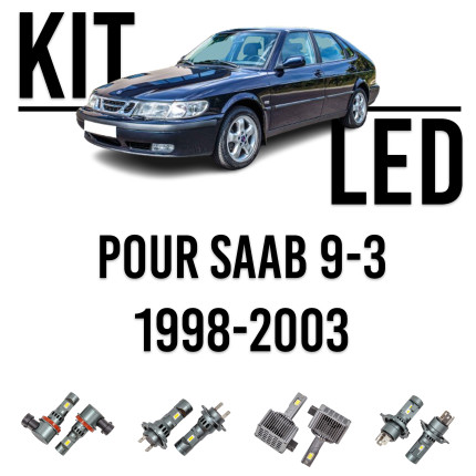LED kit for headlights Saab 9-3 from 1998-2003 and saab 900 NG 1994-1998 Dashboard