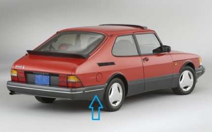 Rear Right Side Bumper Extension for saab 900 Aero 1987-1993 Special Operation -15% from April 25 to 30th