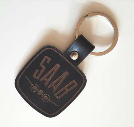 Leather saab keyring saab gifts: books, saab models and merchandise