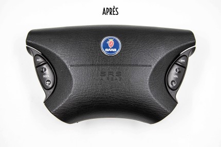Saab steering wheel logo for saab 9.3 and 9.5 saab emblems and badges