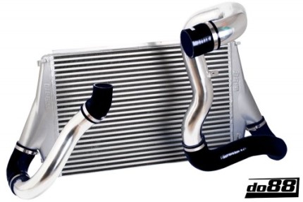 Kit de intercooler montado en la parte delantera para Saab 9-3 2.8T V6 2006-2011 (negro) Motor