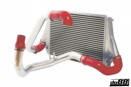 Kit de intercooler montado en la parte delantera para Saab 9-3 2.0T 2003-2011 (Rojo) Motor