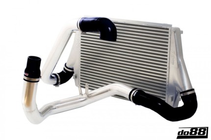 Kit de intercooler montado en la parte delantera para Saab 9-3 2.0T 2003-2011 (negro) Motor