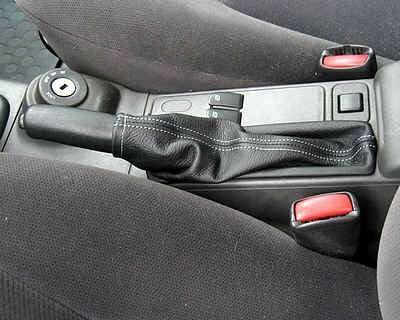 Voor SAAB 93 9-3 SS 2003-2012 5/6 Speed ​​Auto Versnellingspook Knop Cover Leather Gaiter Boot case Accessoires Shift knop (Color : 6 Speed Silver Combo9