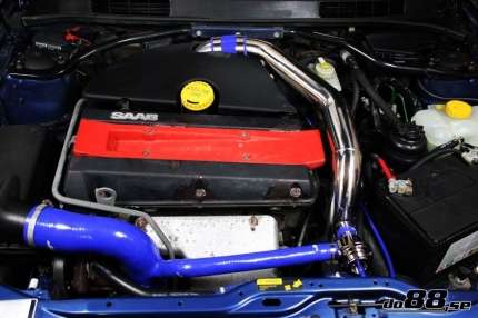 Delivery Pipe with blue hoses for saab 900 and 9.3 Engine
