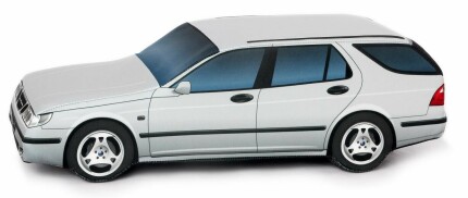 Decorative cushion in the form of a Saab 9.5 Estate Aero New PRODUCTS