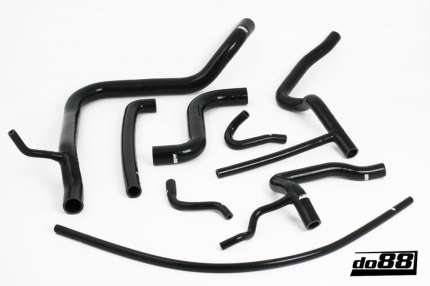 Kit Durites de Refroidissement et chauffage en silicone pour saab 900 Turbo 8 soupapes (NOIR) Chauffage