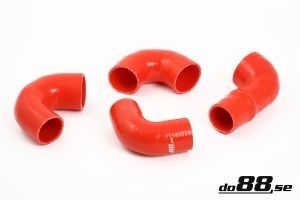 Red silicone hose kit intercooler - Saab 9000 Turbo 1991-1998 Engine