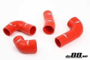 Kit mangueras silicona rojo radiador de aire de admisión - turbo Saab 9000 1988-1990 Motor