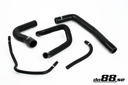 Coolant hoses kit in silicone Saab 9000 Turbo 1985-1989 (Black) Engine