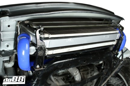 Kit Intercooler Alu hautes performances plus durites Saab 9.3 1.8T 2.0T 2003-2011 (BLEUE) Moteur