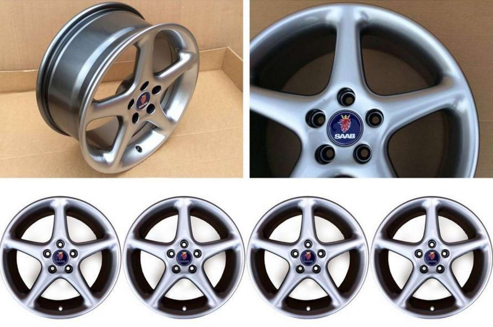 Complete Set Of 4 Genuine Saab Viggen Wheels In 17 Saab Spare Parts Specialist