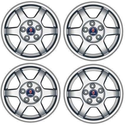 Complete set of 4 genuine saab wheels in 15