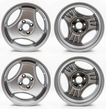 Complete set of 4 genuine saab super aero alloy wheels in 16 for SAAB 900,9000 New PRODUCTS