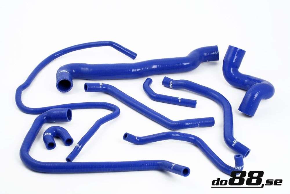 Blue silicone radiator heater hose for SAAB 900 16V 1986-1993