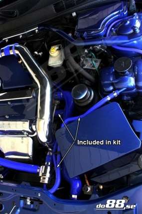 Kit durites en silicone de refroidissement bleue Saab 900 et 9.3 Refroidissement eau moteur