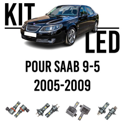 LED bulbs kit for headlights for Saab 9-5 from 2005-2009 (XENON) New PRODUCTS