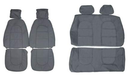 Leather seat covers grey front/rear Saab 900 convertible 1990-1993 SAAB Accessories