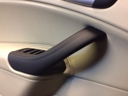 Leather doors handles covers kit for saab 9.3 sedan 2003-2012 - SAAB