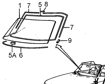parabrisas para saab 900 convertible classic Parabrisas y ventanas