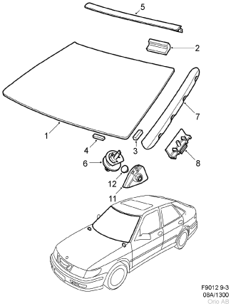 windscreen seal for saab 900 NG and 9.3 convertible New PRODUCTS