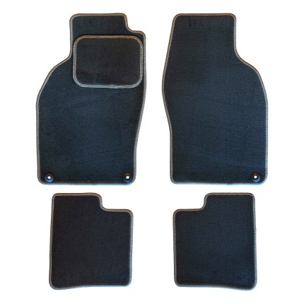 Complete set of textile interior mats saab 9.3 convertible (black) Interior Mats set