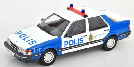 SAAB 9000 CD Police Stockholm model 1:18 saab gifts: books, saab models and merchandise