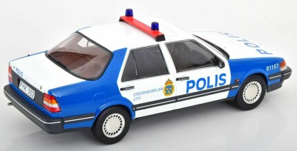 SAAB 9000 CD Police Stockholm model 1:18 saab gifts: books, saab models and merchandise