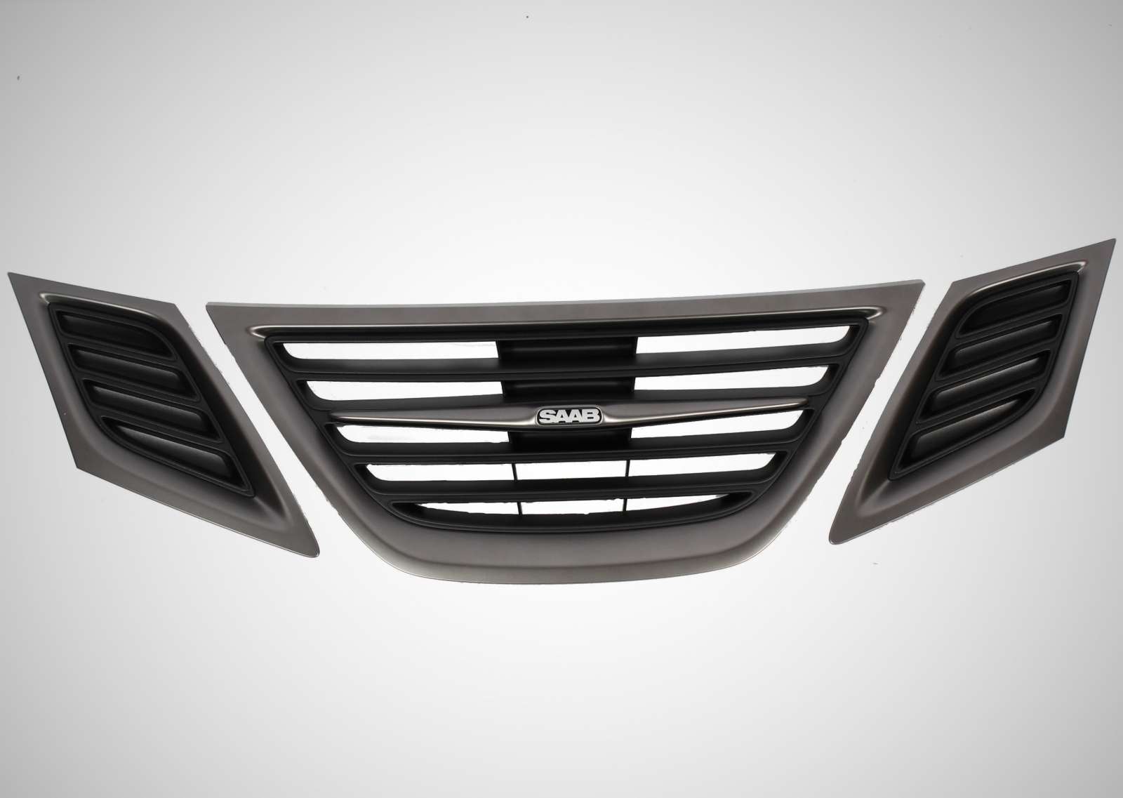 Matt grey Front Grille set for saab 9.3 2008-2012 - SAAB spare parts  specialist