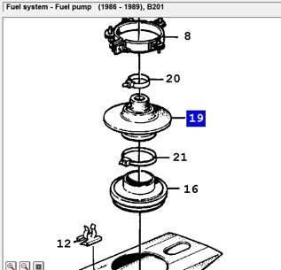 Joint gaine caoutchouc pompe à essence saab 900 8 soupapes Injection