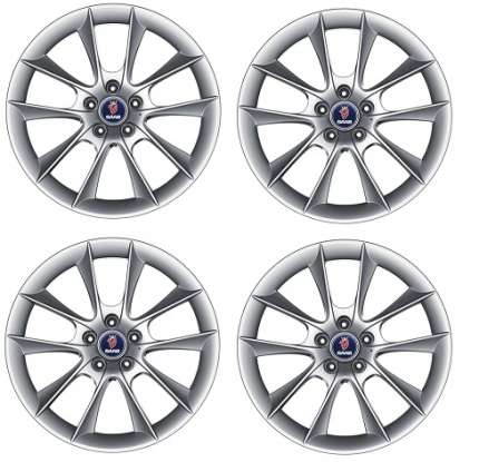 Genuine set of 4 saab wheels in 18