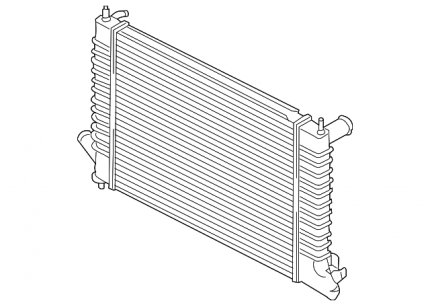 Radiator saab 9.5 petrol 4 cylinders (with auto gearbox) 2002-2010 Water coolant system