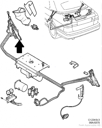 Cilindro hidráulico de techo para saab 9.3 convertible (costado interior izquierdo) Otros recambios: limpia parabrisas, antenas…