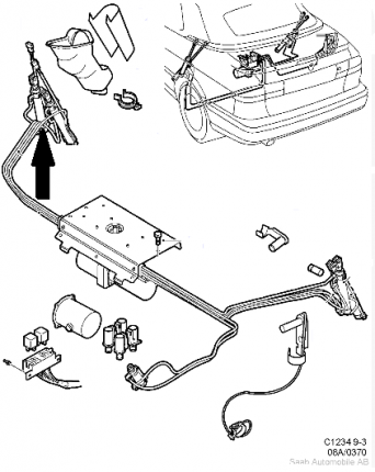 Hydraulic roof/hood ram,top for Saab 9.3 Convertible 1998-2003 (LEFT OUTER SIDE) Convertible Top