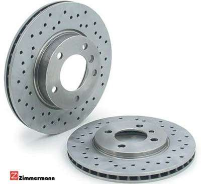 Front crossdrilled Sport Brake discs  (pair) for saab 900 NG 1994-1996 Brake discs