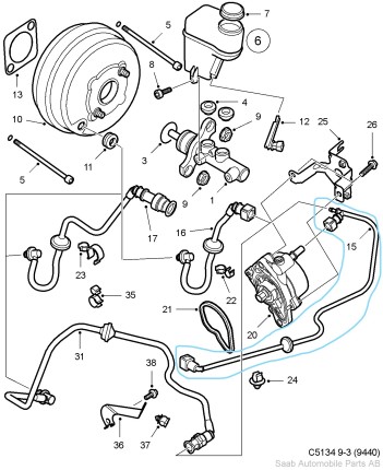 brake vacuum hose saab 9.3 NG 2003-2011 New PRODUCTS