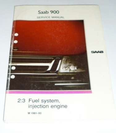 Manuel d'atelier systeme d'injection saab 900 de 1978-1994 (en anglais) Cadeaux: livres, SAAB minatures...