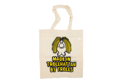 Bolsa Made in Trollhättan by trolls Bolsa de transporte beige Algodón Regalos: libros, miniaturas SAAB...