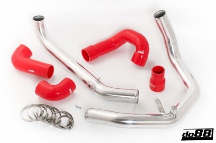 Conduit d'admission inox avec durites silicones Saab 9.3 2003-2011 (ROUGE) Moteur