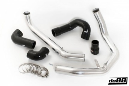 Conduit d'admission inox avec durites silicones Saab 9.3 2003-2011 (NOIR) Moteur