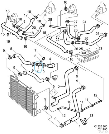 tuyau pour sonde de température clim pour saab 900 classic Climatisation et chauffage saab