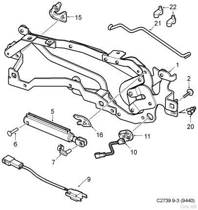 Tapa cilindro hidráulico izquierdo saab 9.3 convertible 2004-2011 Capotas